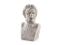 Untitled by Weiße Marmorbüste eines Satyr, marble, sold Apr 2018