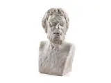 Untitled by Weiße Marmorbüste eines Satyr, marble, sold Apr 2018