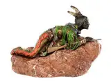 Untitled by Wiener Bronze eines sich anschleichenden Indianers, bronze, offered Dec 2015