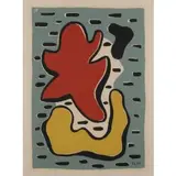 Composition (figures jaune et rouge) by Fernand Léger, 1950, gouache, sold Dec 2024