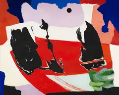 By the Sea by Jock Macdonald, oil on canvas, sold Mar 2017