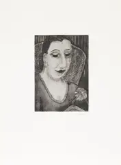 Portrait by John Harold Thomas Snow, 1949, etching on paper, sold Mar 2017