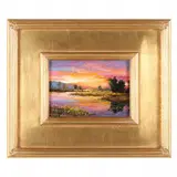 Sunset Peace by Thomas DeDecker, Oil on board, sold Sep 2021