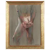Standing Nude by Brooke Allison, Pastel on paper, sold Sep 2021