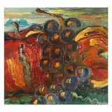 Still Life with Grapes by Ruth Barrett, Acrylic on board, sold Sep 2021
