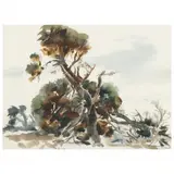 Cypress Trees by Maurice Logan, Watercolor on paper, sold Sep 2021