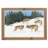 Pack of Wolves in the Snow by Peter Darro, Oil on canvas, sold Sep 2021