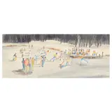 The Skating Pond by Olivia McGee, Watercolor on paper, sold Sep 2021