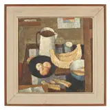Klusā Daba (Still Life) by Villis Ozols, Oil on canvas, sold Sep 2021