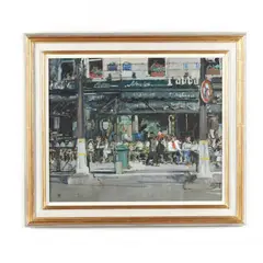Café on the Place de la Bastille by Tom Coates, Oil on canvas, sold Sep 2021