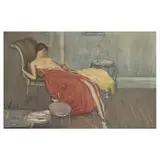 Recline by Ernest Tower Rosen, Etching and aquatint in colors, sold Sep 2021