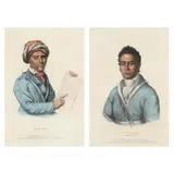 David Vann and Se-Quo-Yah by McKenney & Hall, Hand-colored lithographs, sold Sep 2021
