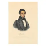 Ka-Na-Pi-Ma by McKenney & Hall, Hand-colored lithograph, sold Sep 2021