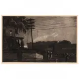 Passing Freight, Danbury by Martin Lewis, Drypoint and sand ground, sold Sep 2021