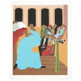The First Book of Moses, Called Genesis by Jacob Lawrence, (8) screenprints in color by Lawrence with accompanying text to make complete bound volume, sold Sep 2021
