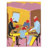Hiroshima by Jacob Lawrence, (8) screenprints in color by Lawrence with accompanying text to make complete bound volume, sold Sep 2021