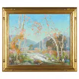 Santa Anita Canyon, Near Monrovia by Orrin White, Oil on canvas, sold Sep 2021