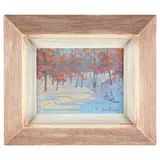 Snowy Landscape by Frank V. Dudley, Oil on board, sold Sep 2021