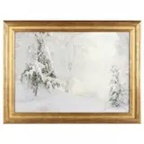 Snowy Landscape by Walter Launt Palmer, Oil on canvas, sold Sep 2021