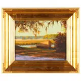 Retired by Douglas Grier, Oil on board, sold Aug 2021