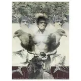 Man with Eagles and Birds by S. Tucker Cooke, Mixed media, sold Aug 2021