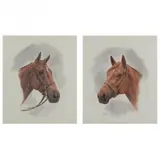 Pair of Hunt Horse Portraits by Scott Griswold, Pastel on paper, sold Aug 2021