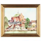 Haderslev, Denmark by Arthur Withington, Acrylic on canvas, sold Aug 2021