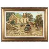 Wild Turkeys by Don Collins, Acrylic on canvas, sold Aug 2021