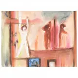 Pastel Composition with Figures by Doug Williams, Pastel on paper, sold Aug 2021