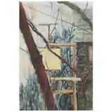 Detail of a City Street by C. B. Colman, Pastel on paper, sold Aug 2021