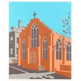 St. Thomas by Claude Howell, Serigraph in colors, sold Aug 2021