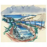 Inlet - Morehead City by Gregory Ivy, Watercolor on paper, sold Aug 2021