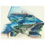 Port Terminal, Morehead City by Gregory Ivy, Watercolor on paper, sold Aug 2021