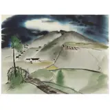 Gray Hills by Gregory Ivy, Gouache and watercolor on paper, sold Aug 2021