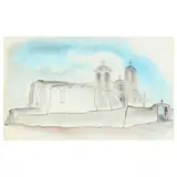 Gateway - Ranchos de Taos by Gregory Ivy, Watercolor on paper, sold Aug 2021
