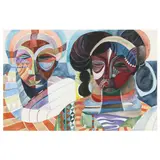 Two Faces by Ivey Hayes, Watercolor on paper, sold Aug 2021