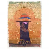 Sunburst by Maxine Linney, Mixed media collage, sold Aug 2021