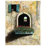 Through an Open Window by Allen Montague, Oil on canvas, sold Aug 2021
