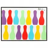 Bowling Pins by Sam Ezell, Oil on canvas, sold Aug 2021