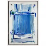 Untitled - Abstract in Blues, Green and White by Daniel Clesse, Oil on panel, sold Aug 2021