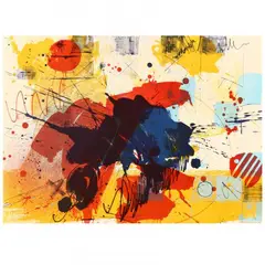 Untitled by Sam Middleton, Screenprint over lithograph on paper, sold Aug 2021