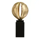 Jerga Large Bronze Sculpture by Antonio Grediaga, Cast and polished bronze mounted to a black polished stone stand, sold Aug 2021