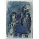 Rahab and the Spies of Jericho by Marc Chagall, Lithograph in colors, sold Aug 2021