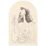 Katharine Hepburn by Al Hirschfeld, Etching, sold Aug 2021
