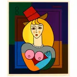 Portrait of a Colette by Salvatore Milichev, Serigraph in colors, sold Aug 2021