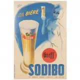 Sa Bière, Sodibo, Greff by Jean Rousseau, Lithographic poster in colors, sold Aug 2021