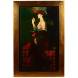 La Modelo by Felix Mas, Oil on canvas, sold Aug 2021
