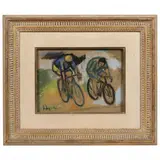 Lo Sprint by Felice Forgione, Mixed media on pressboard, sold Aug 2021
