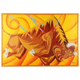 A Raging Bull by Marius Hociung, Oil on canvas, sold Aug 2021