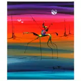 Spiritual Warrior by Arlene Hayes, Oil on canvas, sold Aug 2021